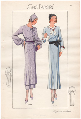 chic parisien fashion illustration 1934